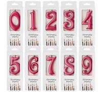 PHD CAKE Velas de cumpleaños cónicas para bodas con números, tienda de pasteles con números altos, decoración de pasteles