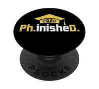 PhD Finished Ph.inisheD Funny Class of 2026 Phd Graduation PopSockets PopGrip Adhesivo
