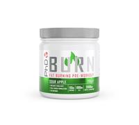 PhD Nutrition Burn Pre-Workout en polvo 200g Manzana ácida - Refuerzo pre-entreno para mejorar el rendimiento físico y mental, Contiene cafeína, L-carnitina, zinc y vitaminas