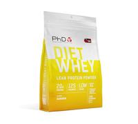 PhD Nutrition Diet Whey Protein en polvo 1kg Plátano, Proteína en polvo baja en calorías para complementar la dieta con 16g de proteína por ración