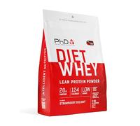 PhD Nutrition Diet Whey Protein en polvo 2kg sabor Tarta de fresas, Proteína en polvo baja en calorías para complementar la dieta con 16g de proteína por ración