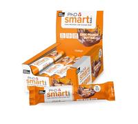 PhD Nutrition Smart Bar barritas de proteína 12x64g Chocolate y crema de cacahuete - Snack proteico con 20g de proteína y bajo en azúcar para una buena macronutrición