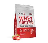 PhD Nutrition Whey Protein en Polvo 1kg Fresa - Suplemento proteico alto en proteínas con 25g de proteína por porción, Informed Protein, enriquecido con cultivos bien tolerados