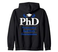 PhD Perseverance Hard Work Determination Graduate Sudadera con Capucha
