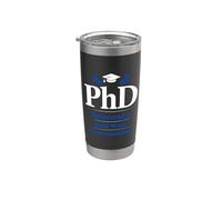 PhD Perseverance Hard Work Determination Graduate Vaso térmico de acero inoxidable de doble pared