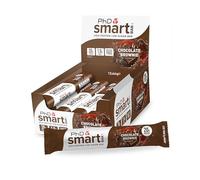 PhD Smart Protein Bar, Brownie de Chocolate, 12 x 64g | Barrita Snack Alta en Proteínas y Baja en Azúcar, Centro de Proteína de Suero, Snack Macro-Friendly