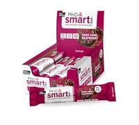 PhD Smart Protein Bar, Chocolate Negro y Frambuesa, 12 x 64g | Barrita Snack Alta en Proteínas y Baja en Azúcar, Centro de Proteína de Suero, Snack Macro-Friendly