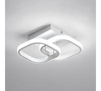 Pheashine Lámpara de Techo LED Moderno, Luz de Techo Cuadrada Simple 220V, 22W Plafón LED Techo de Acrílico Blanco para Dormitorio, Sala de Estar, Comedor, Cocina, Pasillo (L23.5*W23.5*H9.5CM)