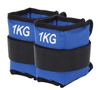 Phefop 1 Kg Cinturón de Arenisca de Muñeca de 1 Pierna Equipo de Peso de Peso de para el Gimnasio de Fitness de Yoga -hardloop, 2 Pcs para Ciclo de Resistencia Muscular Azul 30x12cm (1KG)