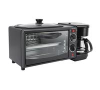 Phefop 4 Rebanadas de Horno Tostador con Estación de Desayuno de Cafetera, Todo en un Tostador, Parrilla de Horno para la Cocina, la Casa de la Oficina en Casa con Temperatura Ajustable de la