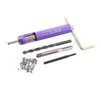 Phefop 50 Piezas de Inserto Helicoidal de Acero Inoxidable 10-24UNC X 1,5D Kit de Reparación de Roscas para Agujeros Pelados en Aluminio y Magnesio con Herramienta de Instalación