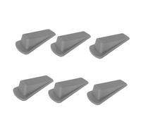 Phefop 6 Piezas de Cuña de Puerta TPR Flexible, Gruesa y Duradera, Se Detiene con Gran Fricción, Elimina los Ruidos, Adecuados para Varios Pisos, 1,2 Pulgadas de Espacio, Oficina (gris oscuro)