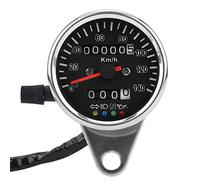 Phefop 65 Mm Mmote de Contador de Velocidad LED Mecánico LED Negro con Indicador de Interruptor para una Alta Sensibilidad de Kilometraje/Triple para los Entusiastas del Motor