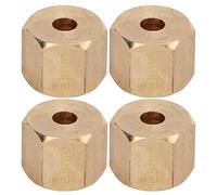Phefop Adaptador de Cubo de Rueda Hexagonal de 12 Mm de Procesamiento Fino, Acoplador de Latón para SCX10 90046 GN7 CC01, Estabilidad y Compatibilidad Mejoradas (10mm)