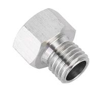 Phefop Adaptador de Montaje, Accesorios de Aleación de 1/8" NPT Hembra a Conector de Conversión de Rosca Macho M12 × 1,5 para Conversión de Tuberías Automáticas Adaptador de Montaje, de NPT, Aluminio