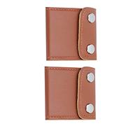 Phefop Ajuste del Cinturón de Seguridad del Automóvil de 2 Piezas, Clips de Seguridad del Cinturón de Vehículos Universales Cubre Retenimientos de Ajuste Excelente PU para Mantener el (Color de café)