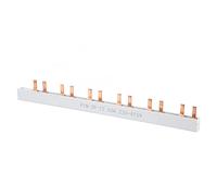 Phefop Barra Colectora de Cobre 63A 2P 12 Vías Conductor de Cobre Rojo PVC Aislado con Conexión de Disyuntor C45 DZ47 IC65N para Hogares con Cajas de Distribución