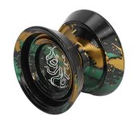 Phefop Bola Yoyo No Respondida, Aleación de Aluminio Profesional Yoyo Arenablas de Yo Yo Bola con Potente Rotación para Niños Adultos Gran Estabilidad Rendimiento de Alta Velocidad (Negro+Dorado)