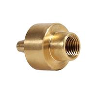 Phefop Boquilla de Fuente de Agua de Fuegos Artificiales de Columna de Latón, Aspersor de Latón Duradero para Rociador Multidireccional de Estanque de Jardín, Boquilla de Altura de 0,9 a 2,4 (1/4")