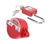 Phefop Caja de Bloqueo de Válvula para Válvulas de Medidor de Agua, ABS y Acero, Diámetro de Viga de Bloqueo de 6 Mm, Evita el Cierre Accidental de Gas para Calefacción del Hogar