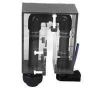 Phefop Caja de Desbordamiento Acrílica para Acuario, Bomba de Agua Montada en la Pared, Caja de Retorno, Filtro de Sumidero para Pecera para Circulación de Agua (Black)