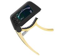 Phefop Capo Tuner Capmp/Holder Professional Zinc Tuner Aloy Aloy Classic Ukleeles 2-In-1 (oro brillante)