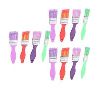 Phefop Cepillos de Pintura de 12 Piezas para Niños Conjunto de Arte Duradero Art Dibujado Pincel Múltiple para Proyectos Escolares, e Interacción de Niños Plastic+Nylon Green/Purple/Red/Azul