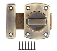 Phefop Cerradura de Puerta Corrediza de Aleación de Zinc, Hebilla de Perno de Pestillo Giratorio de 180 Grados con Accesorios de Tornillo, para Armario, (cerradura de pestillo acciones Qing grandes)