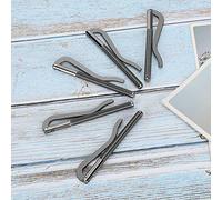 Phefop Clamp/Holder de Resorte para Billetera, Acero Galvanizado, Alta Dureza, 75 Mm para Billeteras de Cuero, Porta Efectivo para Hombres (Black)