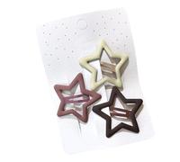 Phefop Clips de Cabello de Star Snap, Resina Plástico, Diseño Hueco Apelación, Opciones 3 Colores, Bodega Segura, Accesorios Versátiles, Barretas Cabello Color Mixto para Mujeres, Dama, Niñas,