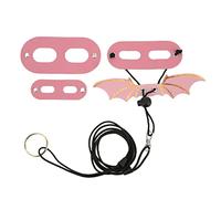 Phefop Correa de Lagarto Ajustable, Arnés de Dragón Barbudo, Chaleco para Caminar de Cuero Artificial Suave a Prueba de Escape, con ala, Lindo Sombrero de Navidad, Conjunto de Bufanda, (Pink)