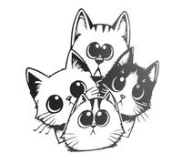 Phefop Decoración de Pared de Metal para Gatos, Encantadora Escultura de Gato de Hierro para Decoraciones Elegantes de Sala de Estar, Dormitorio, Decoración Moderna para Amantes de los y Entusiastas