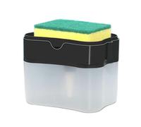 Phefop Dispensador de para Lavado de Platos, Dispensador de Líquido para Platos 2 en 1, Placa Superior a Presión de Gran Capacidad para una Fácil Dispensación, para Cocina, Hogar, 11 X (BLACK)