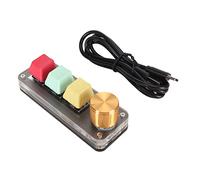 Phefop DIY Mini Teclado de 3 Teclas, Teclado de PC con Cable Tipo C Plug and Play (Colorful)