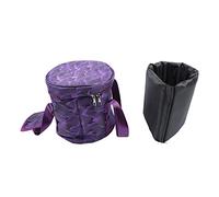 Phefop Estuche de Transporte Bolsa de Almacenamiento de Instrumentos, Poliéster con 2 Bolsillos para Cuencos Tibetanos de Cristal de 8 a 14 Pulgadas, Perfecto para Músicos y Viajes (Camuflaje morado