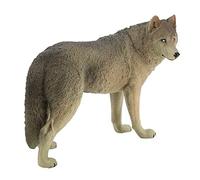Phefop Figura de Lobo de Juguete en PVC Realista Aullando para Educación Infantil y Decoración del Hogar Lobo Macho Azul Grande Modelo Animal Didáctico para Niños
