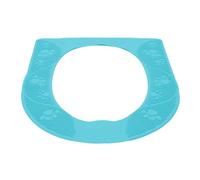 Phefop Funda Universal para Asiento de Inodoro, Almohadilla Antideslizante de Silicona Lavable, Diseño Suave y Cálido para Ancianos y Niños, 39,5 X 34 Cm (cielo azul)