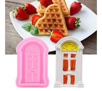 Phefop Herramienta para Hornear Moldes de Silicona DIY de 2 Uds, Grado Alimenticio con Función Antiadherente, Perfecto para Galletas, Pasteles y Chocolate para Hornear Divertidos para Niños (PINK)