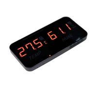 Phefop Higrómetro de Invernadero LED, Sensor de Alta Precisión para Datos Precisos, Alarma de Umbral para una Atmósfera cómoda: Higrómetro de Pantalla Grande con Temperatura y Medidor de Humedad