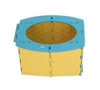 Phefop Inodoro Ligero para Bebés para Baño Portátil Plegable para Bebés para un Viaje de Campamento, Transporte Fácil y Limpio, Material de PP, Conducción de Larga Distancia (azul amarillo)