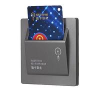 Phefop Interruptor de Ahorro de Energía con Tarjeta Llave, Interruptor de Inserción para Habitación de Huéspedes 40A for Hotel (GREY)