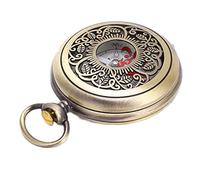 Phefop J35 Brass Compass para Senderismo, Escala de 360 °, a Prueba de Golpes, Impermeable, Portátil con Llavero, Brújula para Navegación Al Aire