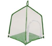 Phefop Jaula de Observación de Insectos, Recinto de Malla Verde Blanco con Puerta con Cremallera para Educación Científica de Mariposas Mantis, 29x30x41cm