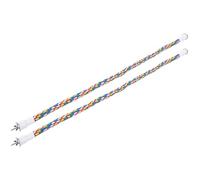 Phefop Juego de 2 perchas de cuerda para pájaros, juguete masticable colorido, columpio, soporte en espiral para reducir el estrés mental (80 cm)
