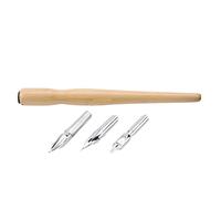 Phefop Juego de Bolígrafos de Cómic, Soporte de Madera con 3 Puntas y Tinta, Ideal para Artistas de Cómics y Entusiastas de la Caligrafía