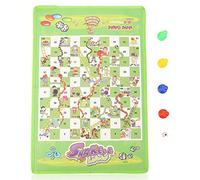 Phefop Juego de Serpientes y Escaleras, 14,57 × 9,84 Pulgadas, Juego de Mesa Familiar Clásico No Tejido, Ajedrez de Serpiente Portátil para Niños, Adultos, Mayores de 5 Años, Aula