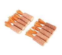 Phefop Juguete de Mazorca de Maíz para Hámster, Material de Cáscara de Maíz, Juguete Masticable para Hámsteres y Cobayas, 10 Piezas de Molienda de Dientes en Forma de Zanahoria (Naranja Talla L)