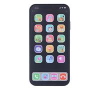 Phefop Juguete de Teléfono de Aprendizaje para Niños con 6 Funciones, Teléfono Móvil Interactivo para Niños Pequeños con Música, Luz, Regalos Educativos, Ideal para Mayores de 3 Años, (inglés Negro)