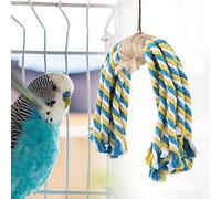 Phefop Juguetes para Morder Pájaros, Percha Colorida de Cuerda de Algodón para Loros, Juguete para Masticar para Periquitos y Pájaros del Amor, Ideal para Espacio de Juego en Jaula