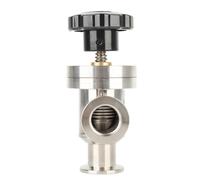 Phefop KF25 Válvula de Aislamiento de Fuelle de Alto Vacío, ángulo Recto de | para Sistemas de Vacío, Resistente a la Corrosión, Fuelles Soldados en el Borde, Baja Fuga, Fácil Mantenimiento, 5,5 X 3,5